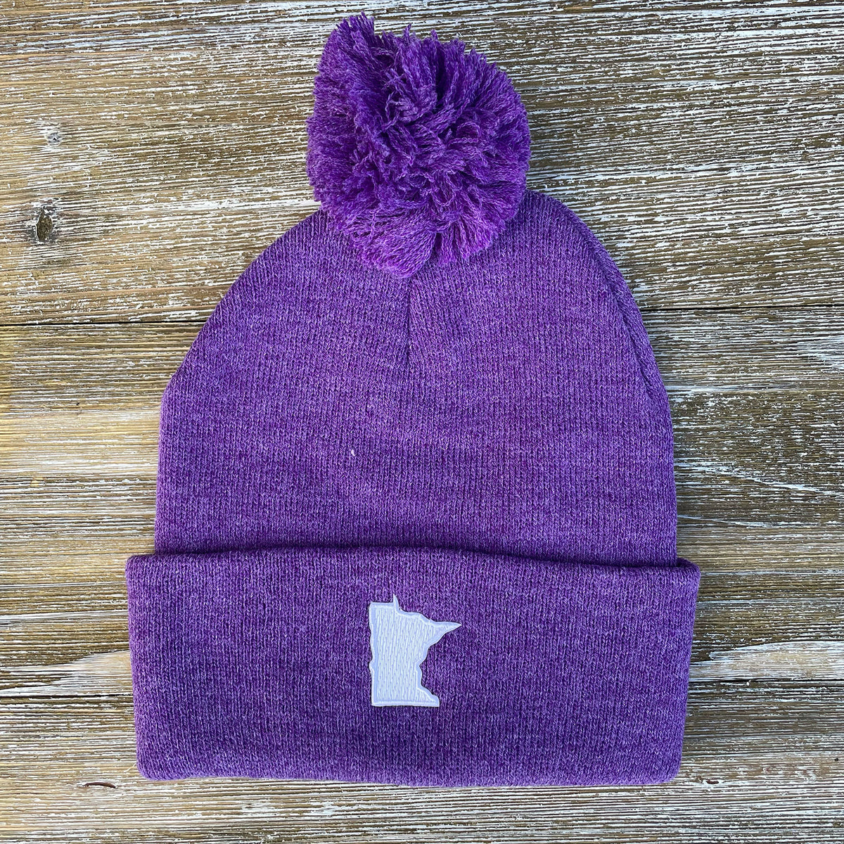 NWT Purple Beaded Knit Cap, S-M STM - PEARL – Waycap INC main image 2