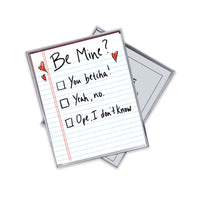 Be Mine Notebook Valentine's Day Card
