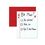 Be Mine Notebook Valentine's Day Card