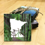 Minnesota Bike Wooden Coaster