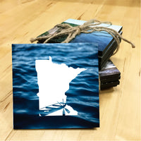 Minnesota Canoe Wooden Coaster