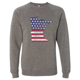 Minnesota USA Flag Crewneck Sweatshirt