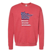 Minnesota USA Flag Crewneck Sweatshirt
