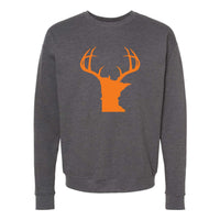 Minnesota Blaze Orange Antlers Crewneck Sweatshirt