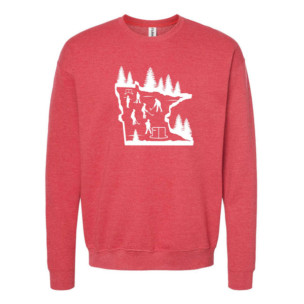 Pond Hockey Minnesota Crewneck Sweatshirt