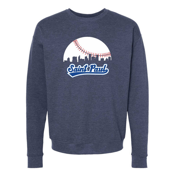 Saint Paul Baseball Skyline Minnesota Crewneck Sweatshirt