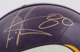 Cris Carter Signed Vikings Full-Size Authentic On-Field Retro Helmet (Beckett)