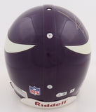 Cris Carter Signed Vikings Full-Size Authentic On-Field Retro Helmet (Beckett)