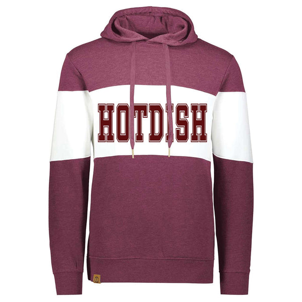 Varsity Hotdish Minnesota Ivy League Fleece Colorblocked Hoodie
