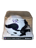 Justin Jefferson Autographed Mini Helmet (White)