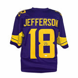 Justin Jefferson Autographed Color Rush Jersey (JSA Halogram)