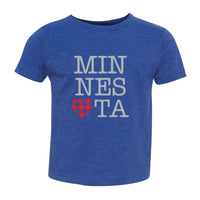 Buffalo Plaid Heart Minnesota Kids T-Shirt