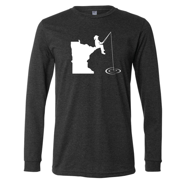 Minnesota Fishing (with Ponytail) Long Sleeve T-Shirt
