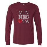 Buffalo Plaid Heart Minnesota Long Sleeve T-Shirt