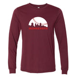 Minnesota Baseball Skyline Long Sleeve T-Shirt