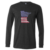 Minnesota USA Flag Long Sleeve T-Shirt