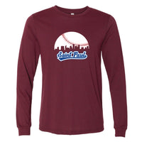 Saint Paul Baseball Skyline Minnesota Long Sleeve T-Shirt