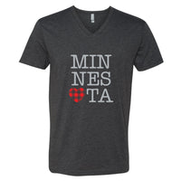 Buffalo Plaid Heart Minnesota V-Neck T-Shirt
