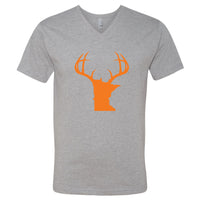 Minnesota Blaze Orange Antlers V-Neck T-Shirt