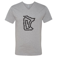 Bike Chain Minnesota V-Neck T-Shirt
