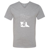 Snowmobile Minnesota V-Neck T-Shirt