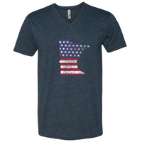 Minnesota USA Flag V-Neck T-Shirt