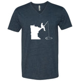 Minnesota Fishing V-Neck T-Shirt