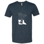 Snowmobile Minnesota V-Neck T-Shirt