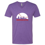Minnesota Baseball Skyline V-Neck T-Shirt