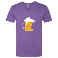 Minnesota Beer Mug V-Neck T-Shirt