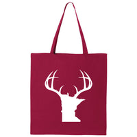 Minnesota White Antlers Canvas Tote Bag