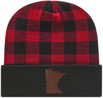 Red Buffalo Plaid Minnesota Knit Hat