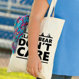 Black Bear Don't Care Canvas Tote Bag