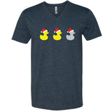 Christmas Duck Duck Grey Duck Minnesota V-Neck T-Shirt