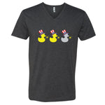 Star Spangled Duck Duck Grey Duck Minnesota V-Neck T-Shirt