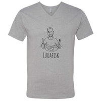 Ludafisk Minnesota V-Neck T-Shirt