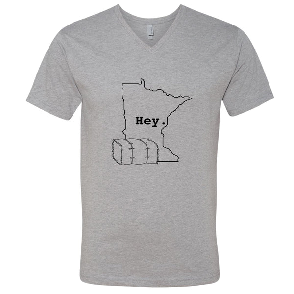 Hey. Minnesota V-Neck T-Shirt
