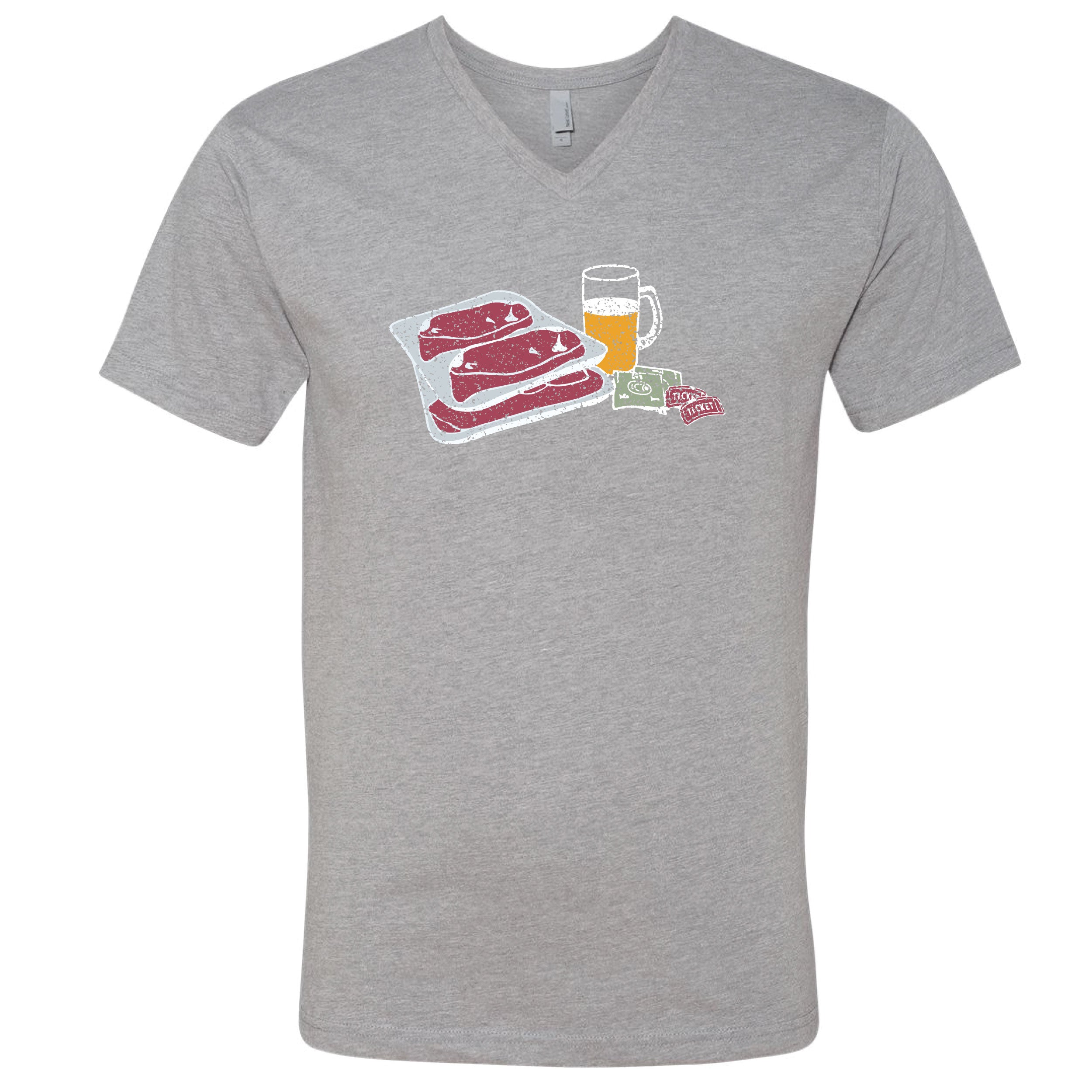 Meat Raffle Minnesota V-Neck T-Shirt – Minnesota Awesome