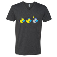 Pickleball Duck Duck Grey Duck Minnesota V-Neck T-Shirt