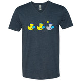 Pickleball Duck Duck Grey Duck Minnesota V-Neck T-Shirt