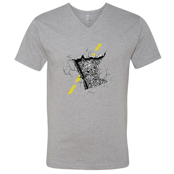 Minnesota Pothole V-Neck T-Shirt