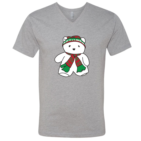 Santa Bear Minnesota V-Neck T-Shirt