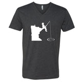 Minnesota Fishing (with Ponytail) V-Neck T-Shirt