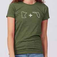 Minnesota to Florida Women's Slim Fit T-Shirt