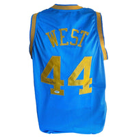 Jerry West Blue/Yellow Minneapolis Lakers Autographed Jersey