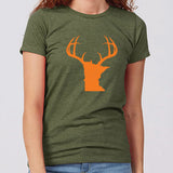Minnesota Blaze Orange Antlers Women's Slim Fit T-Shirt