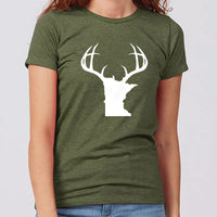 Minnesota White Antlers Women's Slim Fit T-Shirt