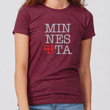 Buffalo Plaid Heart Minnesota Women's Slim Fit T-Shirt
