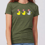 Star Spangled Duck Duck Grey Duck Minnesota Women's Slim Fit T-Shirt