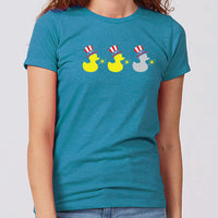 Star Spangled Duck Duck Grey Duck Minnesota Women's Slim Fit T-Shirt